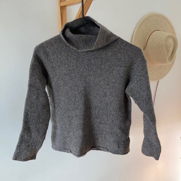 Eileen Fisher Sweaters - Eileen Fisher merino wool mock neck crop sweater.